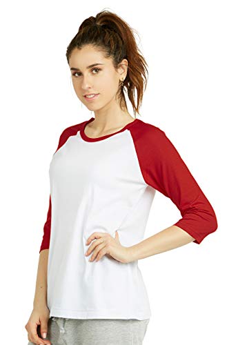 Cottonbell Women'S Baseball Quarter Sleeve Tee Shirt thumb #1