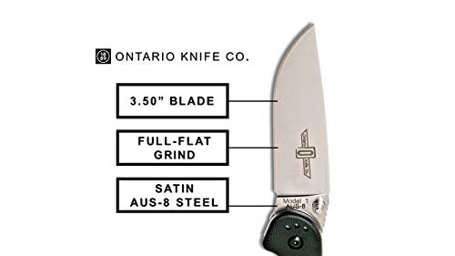 Ontario Knife Faca dobrável Company 8848 Rat I - Faca EDC (preto)