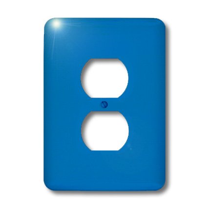Plaque d'interrupteur bleu français uni 3dRose durable et facile à poser pour rénovation