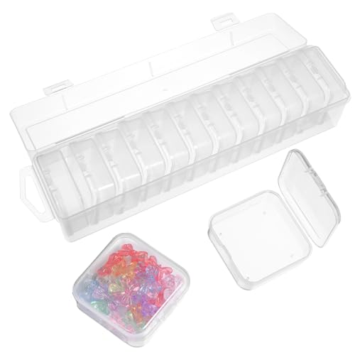 13 PCS Bead Organizer Box Clear Plastic Bead Storage Box...
