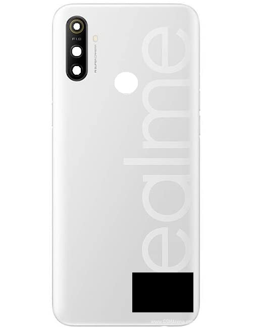 Image of Battery Back Door Panel Body for Realme Narzo 10A (RMX2020) (with Logo) (Check Model Properly) (So White)