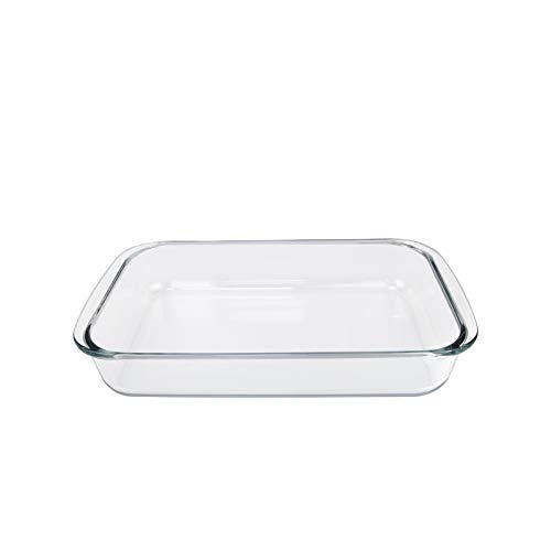 NUTRIUPS Small Glass Baking Dish for Oven, 1L Rectangular Lasagne Dish, Ovenproof Roasting Dish