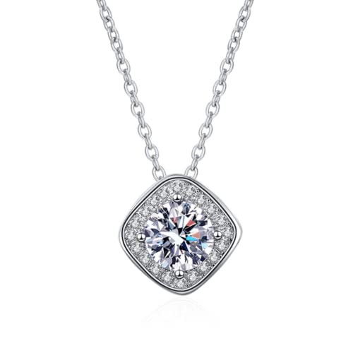 Collier moissanite 1 carat éclat diamant certifié pour mariage élégant