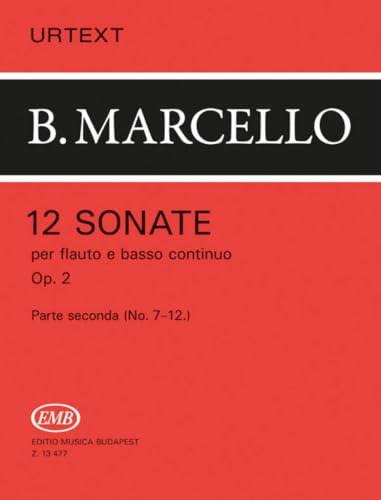 12 sonates op. 2 flauto e basso continuo Urtext partition flûte traversière