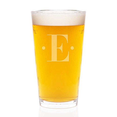 Abby Smith vaso grabado Inicial Dots Letter E