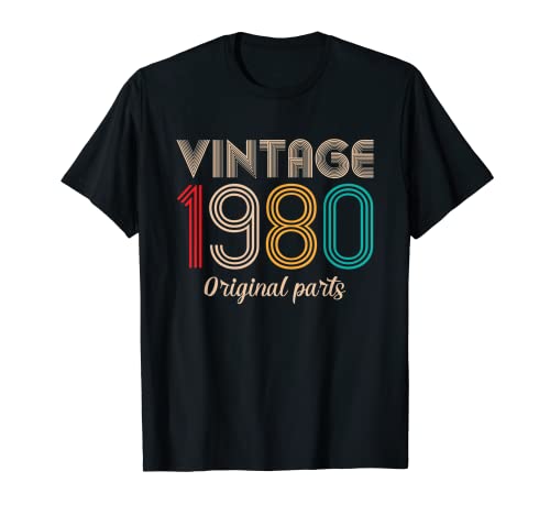 Vintage 1980 42nd Birthday Gifts Retro Vintage 42 Years Old T-Shirt