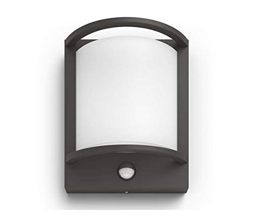 Philips myGarden Samondra LED Outdoor Wall Light with Motion Sensor [Anthracite] For Garden, Patio and Outdoor. 2700K