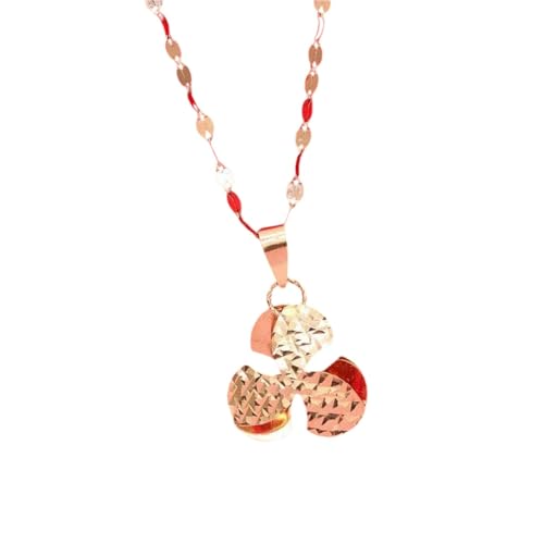 Collier femme anti-ternissement or rose : pendentif chic lumineux