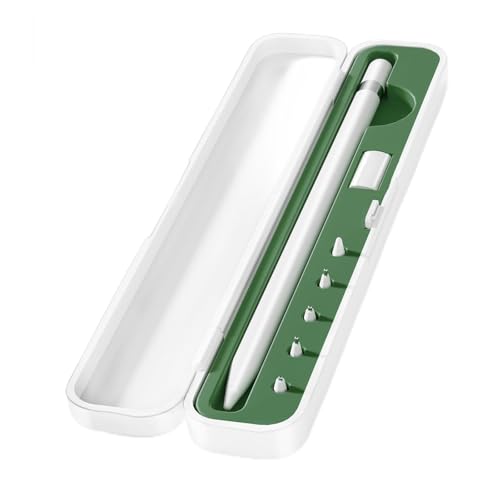 Inesore for Apple Pencil Case with 5 Pcs Replacement Tips (Green)