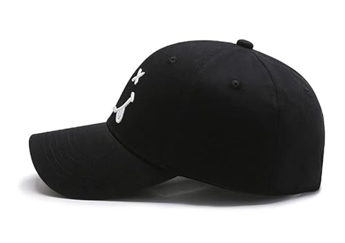 Boné Masculino Dad Hat Strapback Aba Curva Ajustavél (Preto-Carinha)