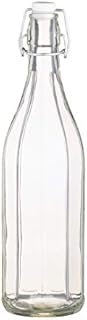 KitchenCraft 1 Litre Glass Bottle for Oil, Vinegar or Water with Lever Arm Stopper