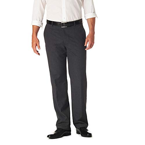 Haggar Men s 1926 Originals Straight-Fit Flat-Front Dress Pants (38W x 32L, Black)