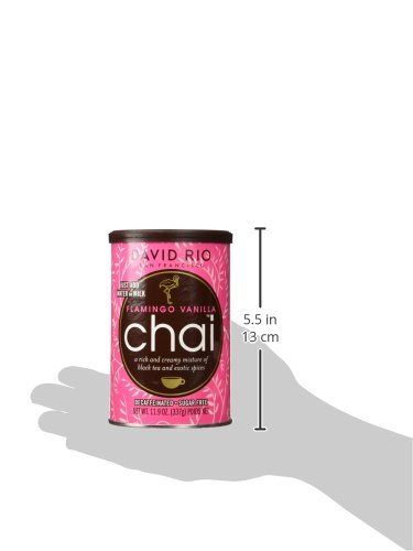 2 Canisters Of Flamingo Vanilla Decaf Sugar-Free Chai, 11.9Oz. #TOP1