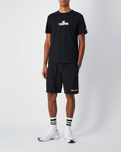 Champion Erkek Grafik Sırtta Baskılı T-Shirt, Siyah, M - Görsel 4