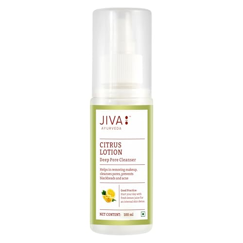 Image of Jiva Citrus Lotion 100% Pure & Natural Cleanser | Removes Make-Up, Blackheads, Oil & Dirt | Hydrates & Maintains The Skin's Natural pH Balance For A Natural Glow -100ml (Pack Of 1)
