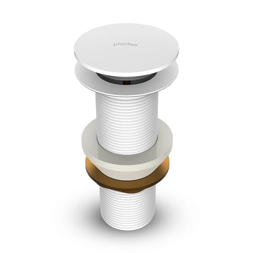 Image of Plantex Pure Brass Waste Coupling for Wash Basin / 5 inch Drain Out let System Full Thread Pop up Waste Coupling (Matt White - Pack of 1)