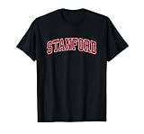 Stanford California CA Vintage Sports Design Red Design T-Shirt, Men, Black, 3X-Large
