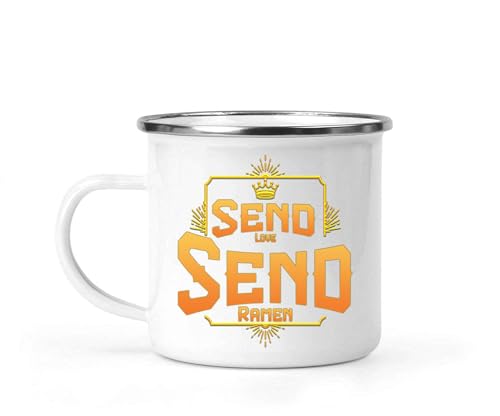Humorous Gift Gift Design Idea Ramen Lovers - Send a Delicious Gift - Ideal Present for Foodies - Recipient: Anyone - Occasion: Any Time - 12 Oz White Stainless Steel Camping Mug