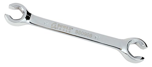 Sunex 980908 15 mm by 17 mm Fully Polished Flare Nut Wrench