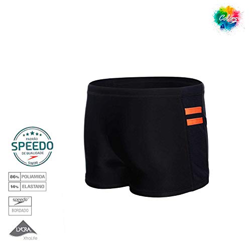 Speedo Hidroshort Line Kids, 8, Preto
