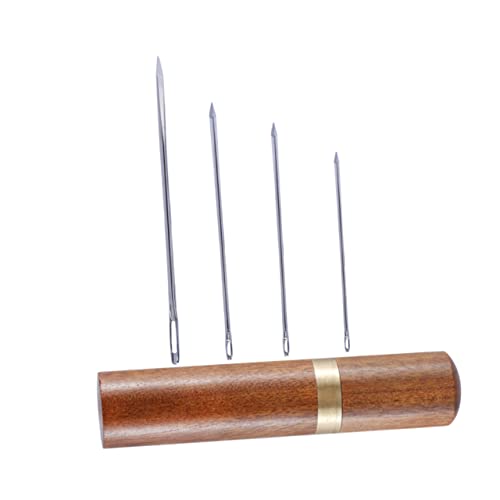IWOWHERO Leather Craft Needles Large Eye Pack Stitching Needles Easy to Thread Store in Bottle
