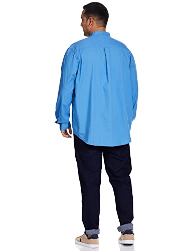 Image of Amazon Brand - Symbol Men's Solid Cotton Shirt | Chinese Collar | Casual | Plain | Full Sleeve | Summer-Regular Fit (Available in Plus Sizes)