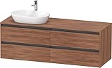 Couleur: Décor noyer naturel Duravit Ketho.2 bâti-Support pour lavabo, découpe de la Vasque à Gauche, 1600x568x550mm, K24899L79790000, Couleur: Décor Noyer Naturel