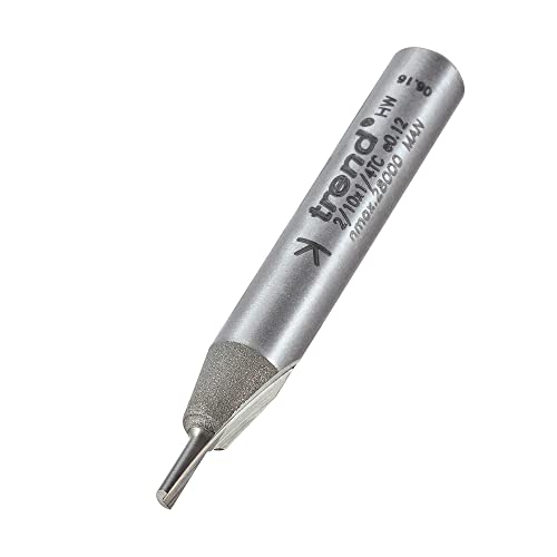 Image of Trend Professional Single Flute Cutter, 1/4 Inch Shank, 2mm Cut Diameter & 5mm Cut Length, Tungsten Carbide Tipped, 2/10X1/4TC