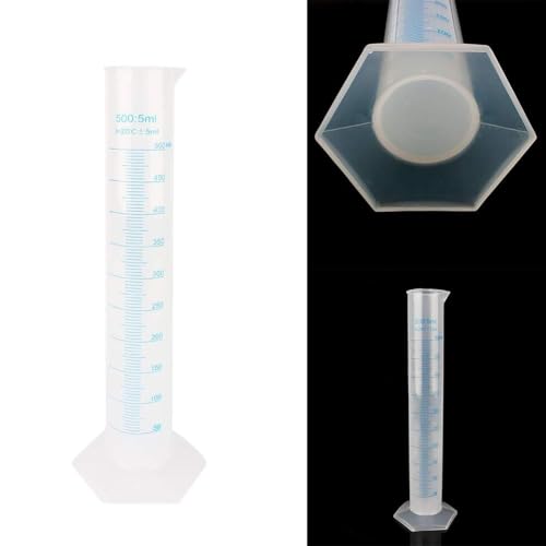 Cylindre gradué plastique 500ml transparent avec base stable