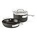 All-Clad Essentials Hard Anodized Nonstick Fry & Sauce Pan Set 8.5 Inch , 2.5 Quart Oven Broiler Safe 500F Pots and Pans, Cookware Black