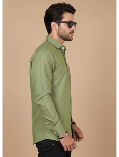 Image of Diverse Men's Solid Formal Shirt | Premium Poly Cotton Full Sleeve Regular Fit Shirt for Men | Stylish Office, Business & Casual