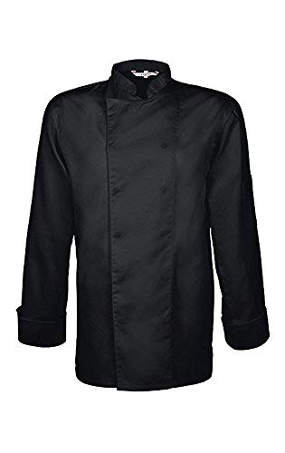 GREIFF Gastro Moda Herren Cuisine Basic Kochjacke Regular Fit Schwarz Modell 5580 Größe S