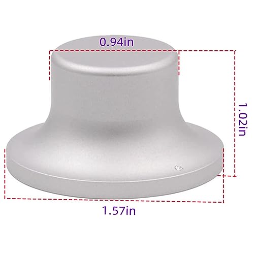 Szliyands 1.57\" x 1.02\" All-Aluminum Solid Potentiometer knob HiFi Fever Tube Amplifier Volume knob Horn Type (Silver)