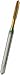 GUHRING 9039170031750 Spiral Flute Tap, Plug, Cobalt, TiN Coating, 3 Flute, 5-44 Size