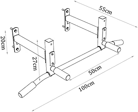 Wall-Mounted Fitness Horizontal Bar, Door Frame Pull-up Bar, Sports Strength Training Equipment for Men and Women, Safe Load 300kg (Steel Straight Rod)