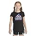 adidas Girls' Short Sleeve Cotton Essential T-Shirt Top, Black Multi, XL