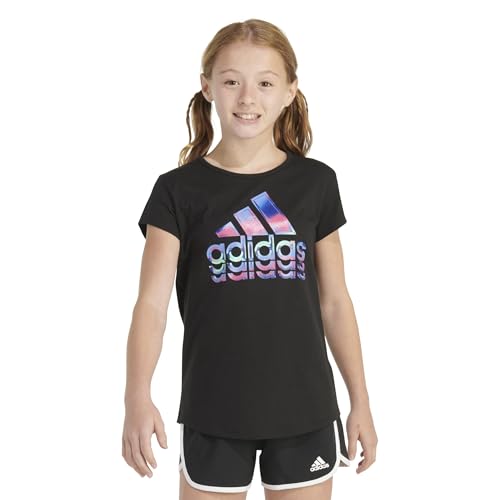 adidas Girls' Short Sleeve Cotton Essential T-Shirt Top3