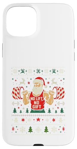 No Lift No Gift Pull de Noël Moche Père Noël Coque pour iPhone 15 Plus