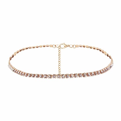 💞 I gioielli con collana di zirconi di Boemia sono di colore oro e il design classico si adatta a qualsiasi abito.