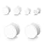 4 pairs white studs(6-12mm)