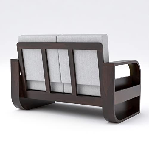 Image of Douceur Furnitures Solid Sheesham Wood 2 Seater Sofas | Two Seater Sofa for Living Room, Cafe, Office | (Design-2)