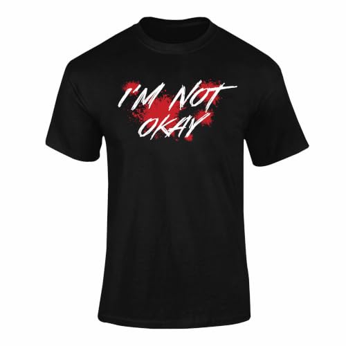 Image of I'm Not Okay Concert T Shirt Adults Graphic Tee Music Festival Shirt Alternative Rock Fan Top Live Gig Outfit Casual Streetwear Gift Black XL Style 1