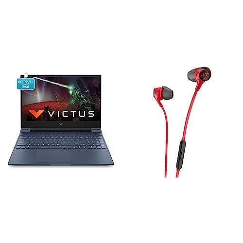 Image of HP Victus Gaming Laptop 12th Gen Intel Core i5-12450H 15.6 inch(39.6 cm) FHD IPS Gaming Laptop & HyperX Cloud Earbuds II RED Gaming Earbuds with Mic
