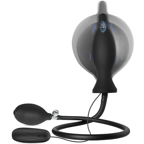 BDSMYEE Aufblasbarer Analplug Buttplug,Silikon Anal Vibrator mit Pumpe,Analsex Sexspielzeug Durchmesser bis 10cm Anal-Dilatator Fetisch SM Prostata-Massage für Frauen Männer Paare