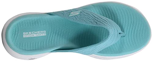 Skechers Women's On-The-Go 600-Sunny Flip-Flop, Turquoise, 9 M Us #TOP5
