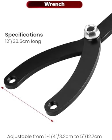 ATPEAM Variable Pin Spanner Wrench Kit 15Pc Adjustable Fan Clutch Pully Holder Wrench with Variable Spanner Wrench Pins