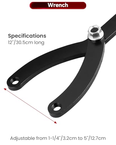 ATPEAM Variable Pin Spanner Wrench Kit 15Pc Adjustable Fan Clutch Pully Holder Wrench with Variable Spanner Wrench Pins