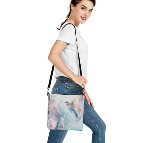 Image of HUGS IDEA Boho Bags for Women Leather Handbag Shoulder Bucket Crossbody Purse