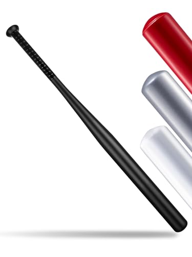 ARATERVIO Baseballschläger Stahl 82 cm Robuster Baseballschläger für Baseball Softball Trainingsschläger mit Rutschfestem Griff für Freizeit Training Erwachsene (32 Zoll Schwarz)