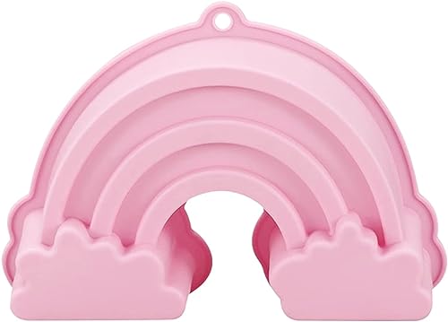 LATRAT Moule à gâteau, arc-en-ciel, en silicone, motif chocolat, anniversaire, 3D, pour pain DIY